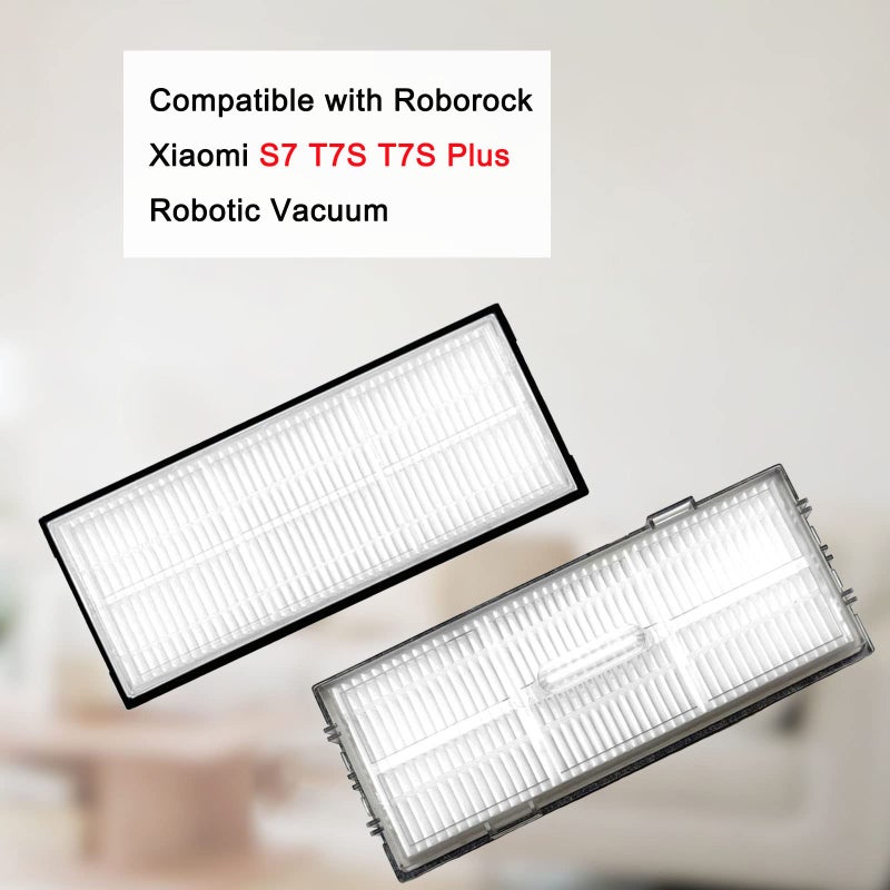 استبدال الفلتر لـ Roborock S7 S7+ S7 Max Ultra S8 Pro Ultra S8+ S8 S7MaxV S7 MaxV Plus T7S T7 plus T7S plus مكانس كهربائية روبوتية، مرشحات قابلة للغسل للأرضيات الصلبة، 8 عبوات مرشحات - Image 4